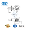 Cerradura de perilla con cerradura de bola cilíndrica de acero inoxidable con doble cerrojo para puerta interior de aula-DDLK007