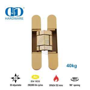 Bisagra de puerta oculta de 180 grados con clasificación de fuego EN1634 para Hotel-DDCH008-G40