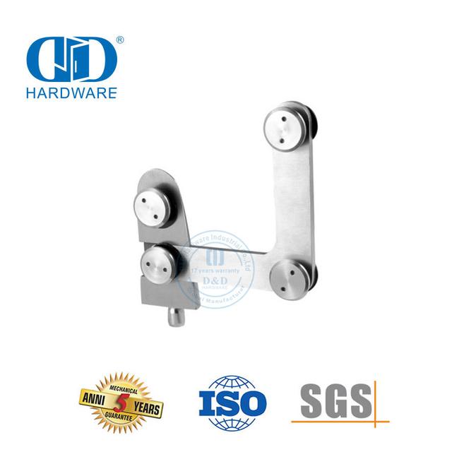 Conector de vidrio montado en vidrio de acero inoxidable, montaje de panel lateral, hardware de vidrio Piovt-DDGP010
