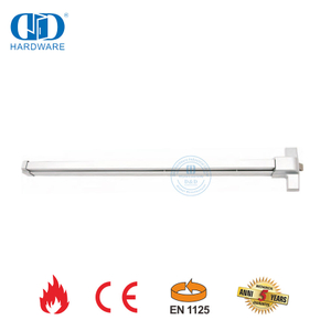 Cerradura de varilla de empuje de hardware de salida de pánico de acero inoxidable con clasificación CE UL para puerta de salida de emergencia Puerta de madera-DDPD026-CE