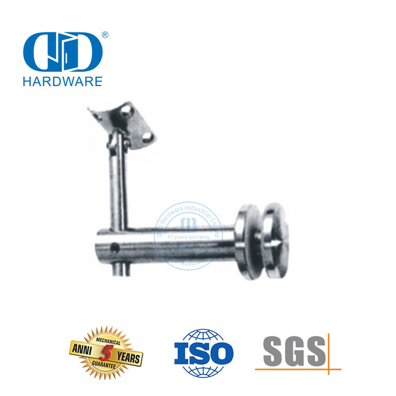 Soporte de barandilla de barandilla de acero inoxidable Soporte de abrazadera de hardware de vidrio Soporte de pared-DDHB006