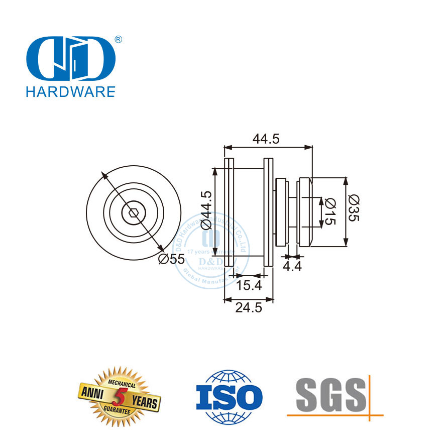 Herrajes para puertas corredizas de acero inoxidable Herrajes para puertas corredizas con ruedas de vidrio-DDSL001-2