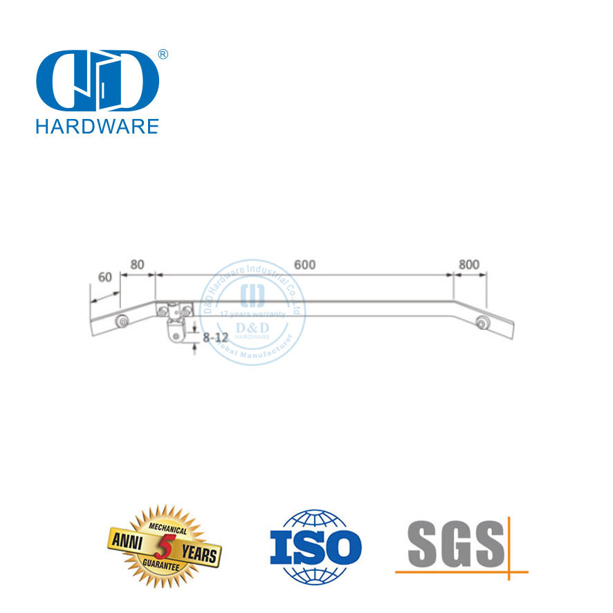 Accesorio de puerta de vidrio de acero inoxidable resistente al agua, Panel divisor de ducha, sistema de cabina de ducha comercial-DDSC002