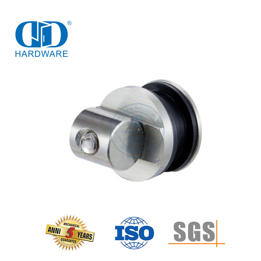 Soporte de vidrio a tubo Soporte de vidrio de acero inoxidable Hardware de puerta Accesorios de baño para puerta corredera-DDGS114