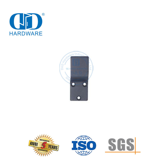 Sistema de color negro de acero inoxidable Herrajes para puertas de granero Protector de cerradura de puerta doble Herrajes para puertas de madera-DDBD128