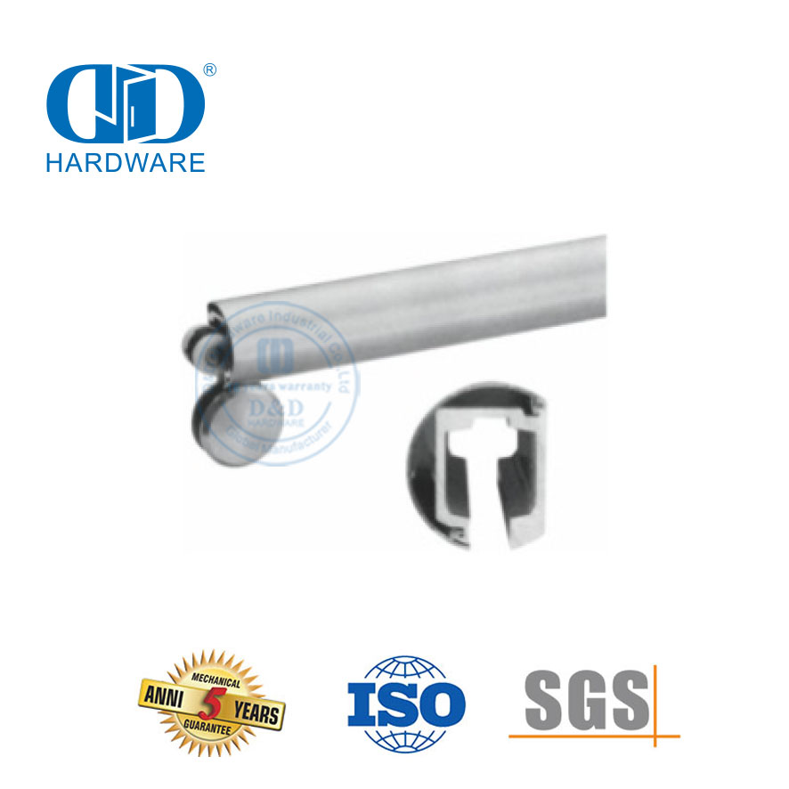Accesorios de vidrio de hierro de acero inoxidable, accesorios de puerta corredera con rodillo colgante para baño-DDGS142