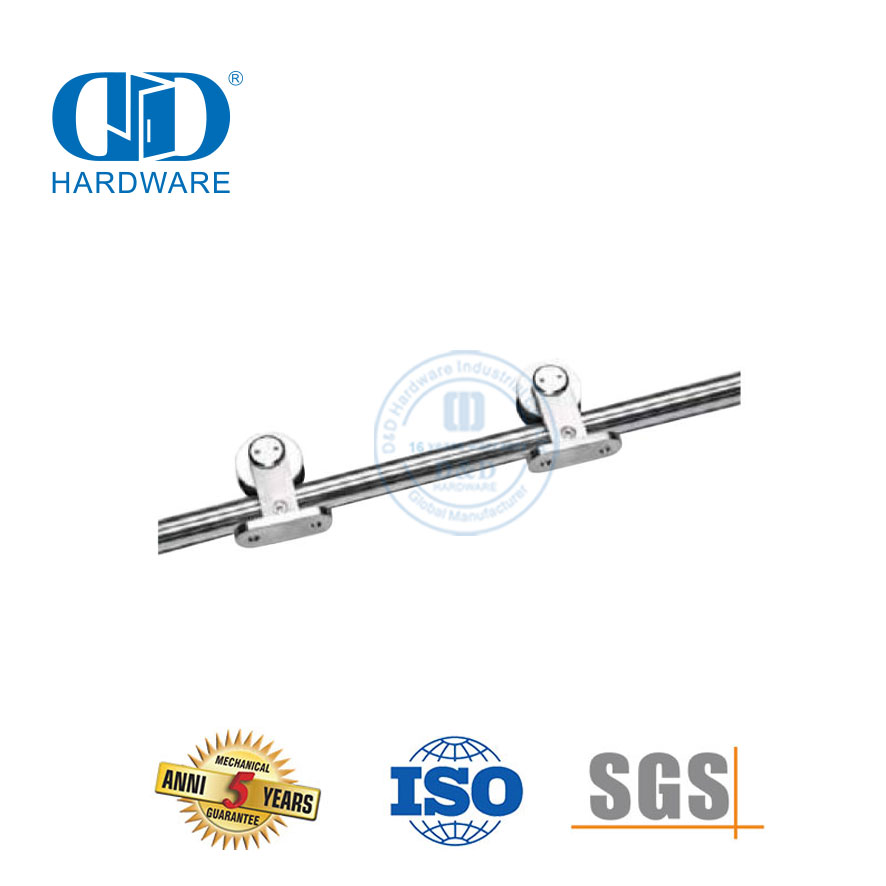 Kits de puertas de vidrio de alta resistencia industriales de acero inoxidable juego de herrajes para puertas corredizas de Granero-DDBD046