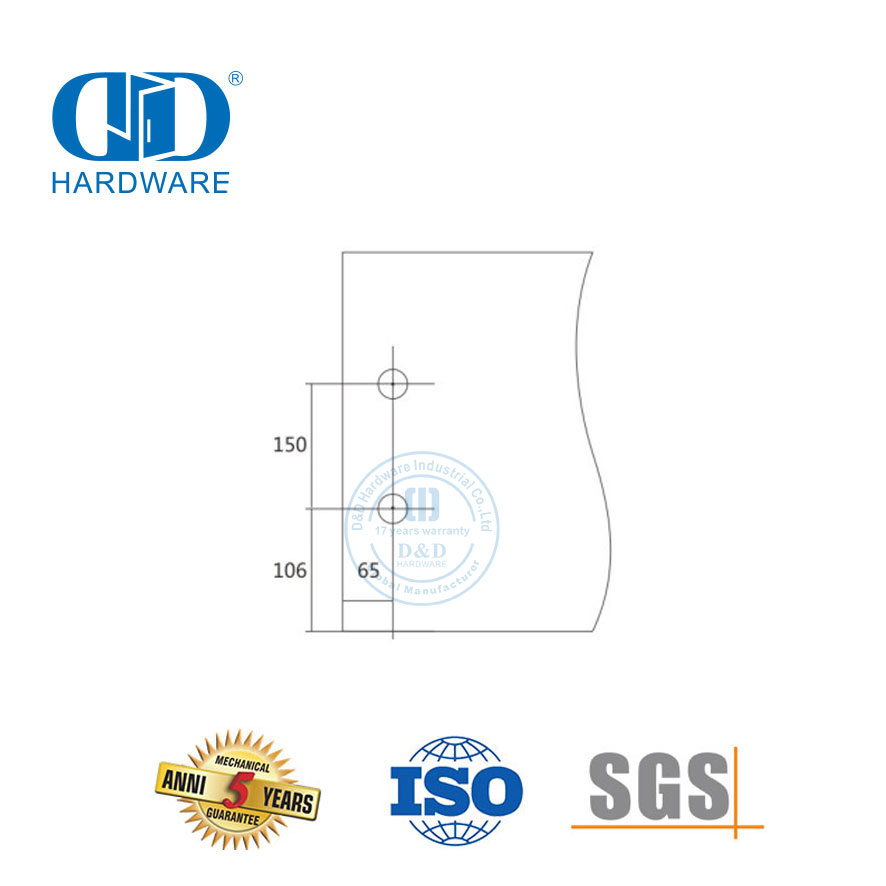 Herrajes para puertas correderas de acero inoxidable, montaje de parche, montaje de vidrio pivotante para puerta de vidrio de entrada-DDGP002