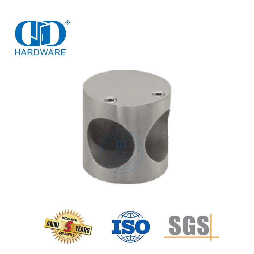 Conector de bisagra de ducha de vidrio de acero inoxidable Conector de tubo de conector de esquina de pared-DDWC007