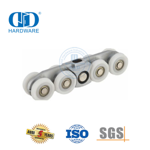 Puerta corredera de acero inoxidable, rodillo colgante, herrajes de vidrio, herrajes para puertas para baño, baño-DDGS152