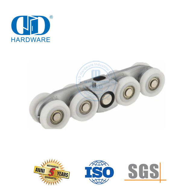 Puerta corredera de acero inoxidable, rodillo colgante, herrajes de vidrio, herrajes para puertas para baño, baño-DDGS152
