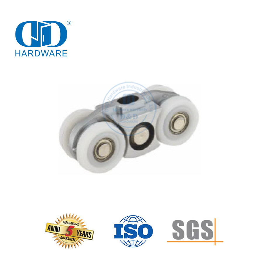 Proveedor de hardware, rueda colgante de acero inoxidable, rodillo para puerta de ducha, herrajes de vidrio para baño-DDGS155