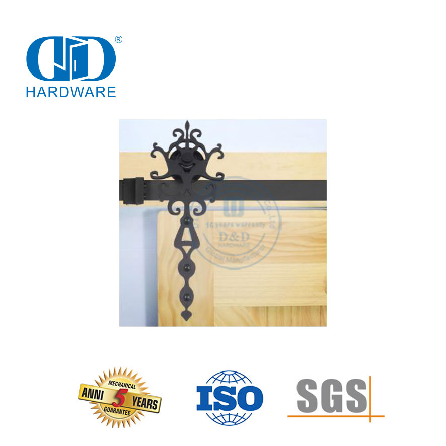 Herrajes para puertas de madera de granero de acero inoxidable Herrajes para muebles Accesorio para herrajes para puertas-DDBD016