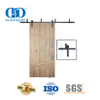 Herrajes para puertas de acero inoxidable, juego de rieles, herrajes para puertas de madera de granero, herrajes para puertas de granero biplegables-DDBD007
