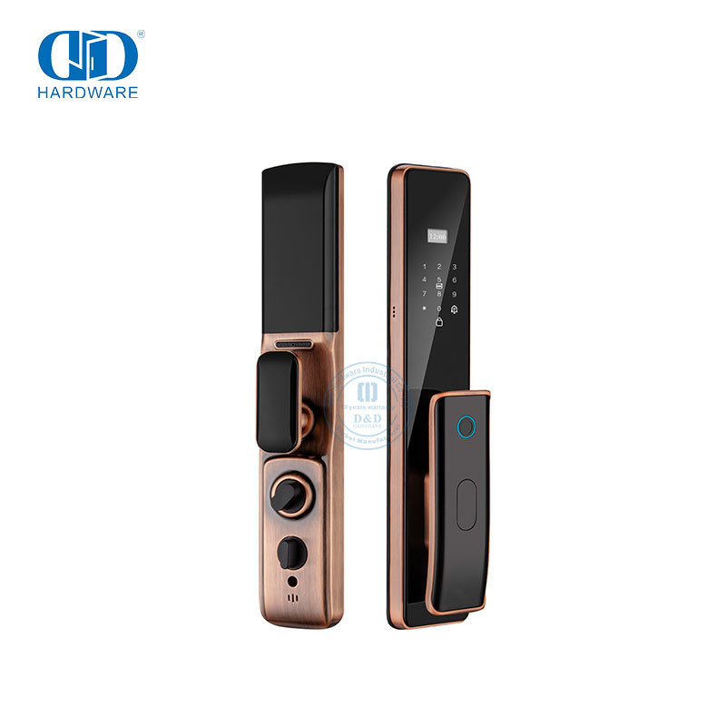 Captura remota Wifi de lujo con cerradura de puerta inteligente con huella digital y llave de cámara-DDEL011