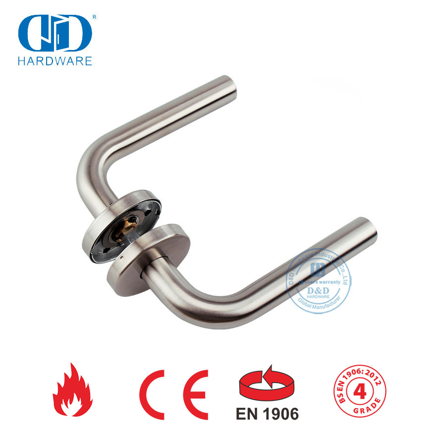 Accesorios para muebles EN 1906 Manija de palanca hueca para puerta de dormitorio-DDTH002-SSS