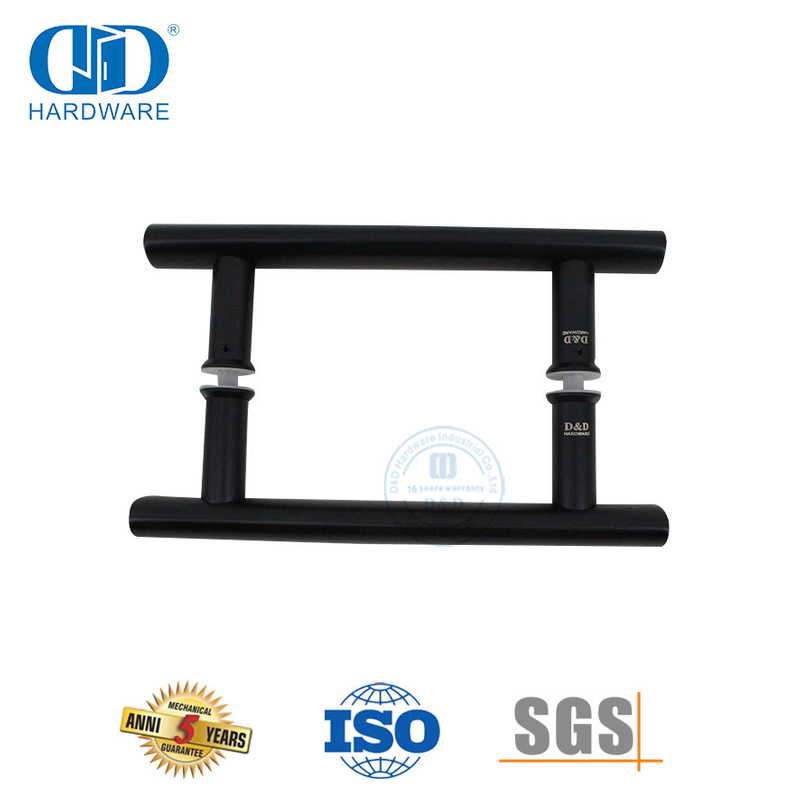 Tirador de puerta interior de doble cara para puerta corrediza de vidrio comercial-DDPH001-A Φ25-MB