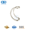 Tirador de acero inoxidable plateado tipo D espalda con espalda para puerta principal de vidrio Hardware-DDPH006