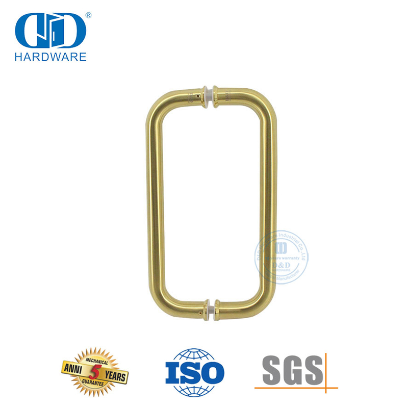 Accesorios para puertas de baño Barra para toallas Puerta corrediza de vidrio Tirador de espalda con espalda-DDPH007-A-SB