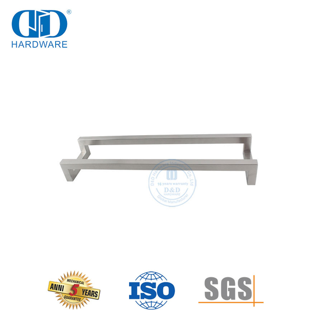 Manija de barra de acero inoxidable contemporánea moderna para puerta de entrada de vidrio-DDPH011