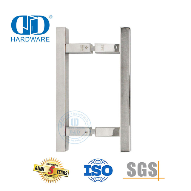 Tirador de acero inoxidable con espejo pulido para puerta de vidrio comercial-DDPH016-A Φ25-PSS