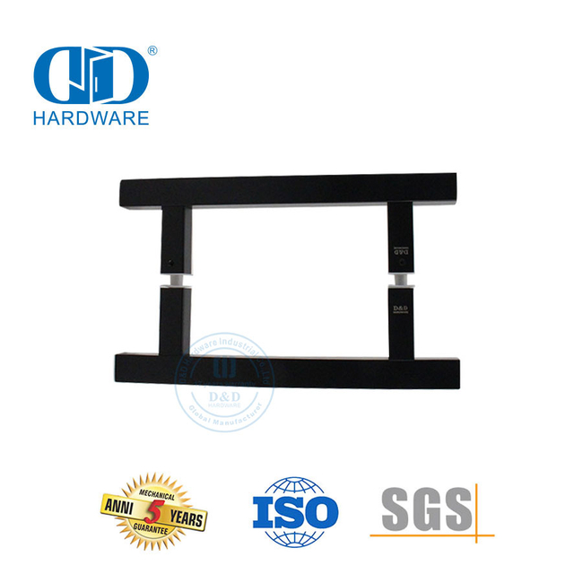 Tirador de acero inoxidable simple y moderno Brilliance para puerta de vidrio de baño-DDPH016-A Φ25-MB