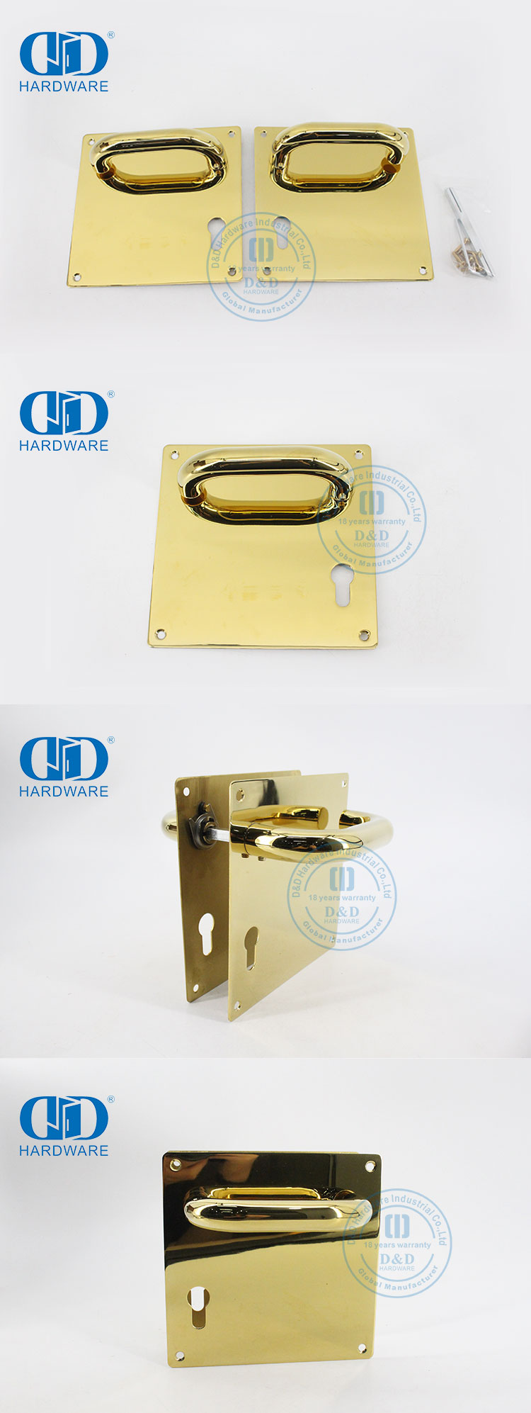 Manija de puerta de acero inoxidable