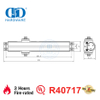 Cierrapuertas de acero metálico automático hidráulico superior de brazo paralelo de aluminio resistente al fuego UL de fabricación china-DDDC059
