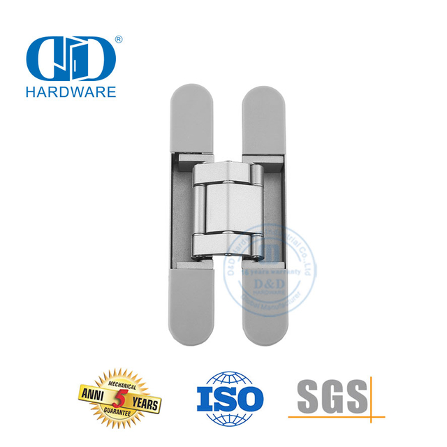 Fábrica de China Aleación de zinc 3D Accesorios de hardware arquitectónico oculto invisible Bisagra de puerta exterior interior pivotante de servicio pesado-DDCH008-G40