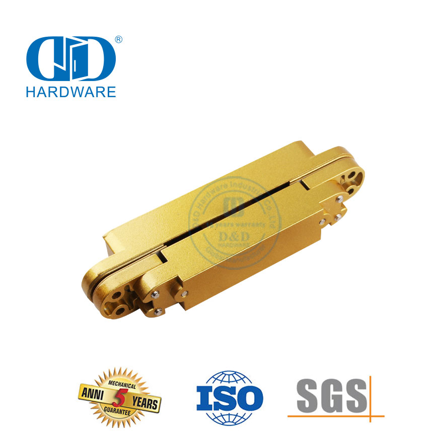 Accesorios de hardware de construcción ocultos 3D de aleación de zinc de alta seguridad que ajustan la bisagra de puerta de acero de madera de 180 grados-DDCH008-G40