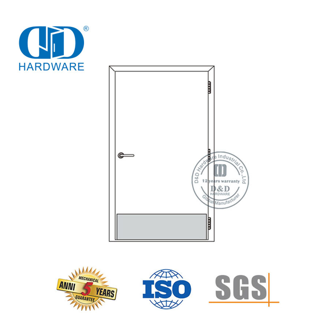Fábrica Mercado Americano Uso de acero inoxidable Armadura protectora Fondo comercial Puerta delantera de metal Placa de protección-DDKP002