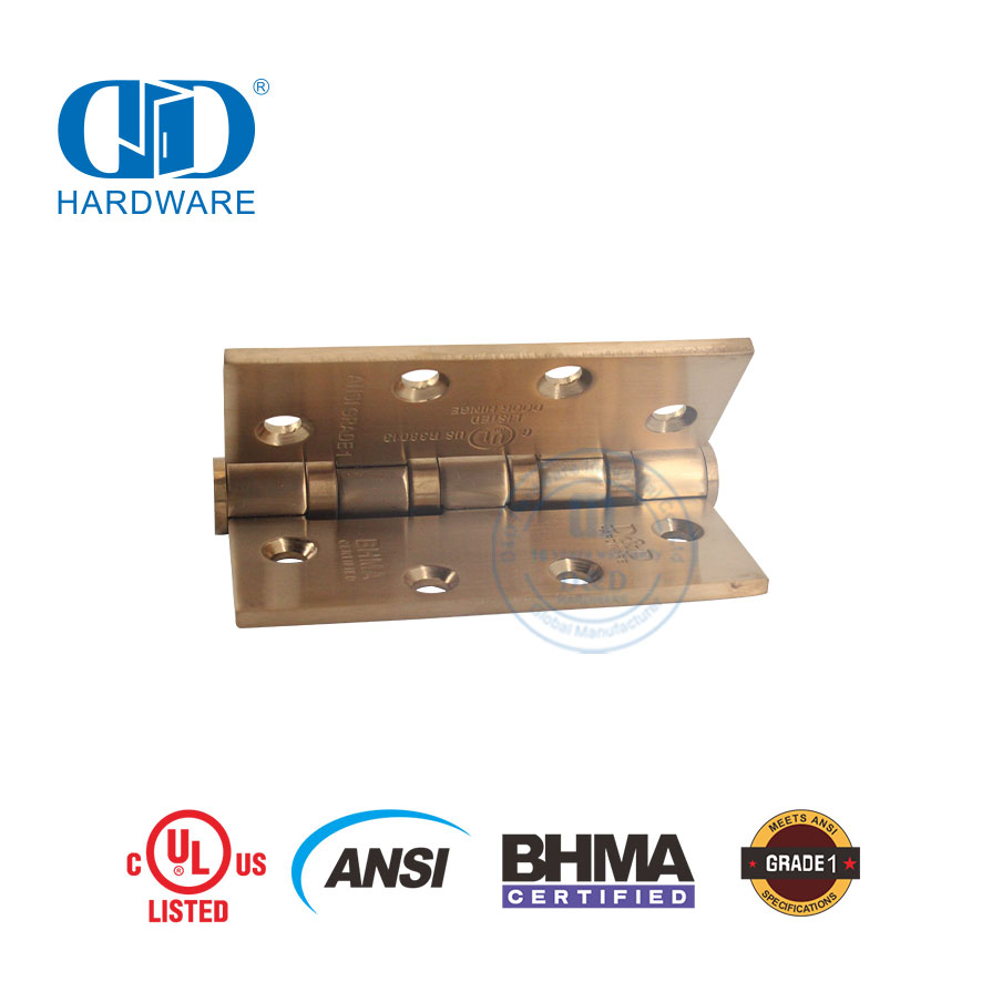 Certificado UL BHMA SGR ignífugo Instalación rápida Ventana Gabinete de cocina Muebles Hardware Bisagra de puerta -DDSS001-ANSI-1-4.5x4.0x4.6mm