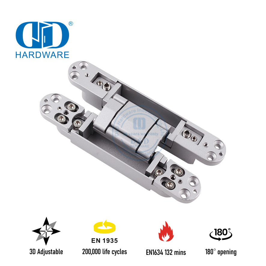 Bisagra invisible 3D resistente EN1935 de alta calidad para puerta cortafuegos-DDCH008-G80
