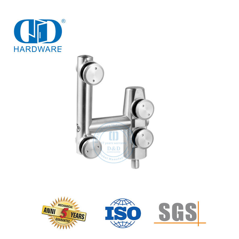 Accesorio para muebles pivotantes de puerta de vidrio de acero inoxidable Herrajes para puertas correderas pivotantes superiores-DDGP006