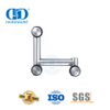 Puerta batiente de esquina de pared de vidrio de acero inoxidable, montaje sobre panel, hardware de vidrio pivotante-DDGP009