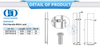Accesorios largos de hardware de vidrio de acero inoxidable de doble cara, cerraduras de bloqueo de llave de puerta de vidrio, manija con cerradura Schlage-DDPH039