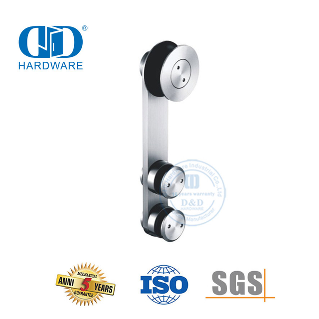 Herrajes para puertas correderas con rodillos para puertas de ducha de acero inoxidable de fábrica, herrajes para vidrio para baño-DDGS101