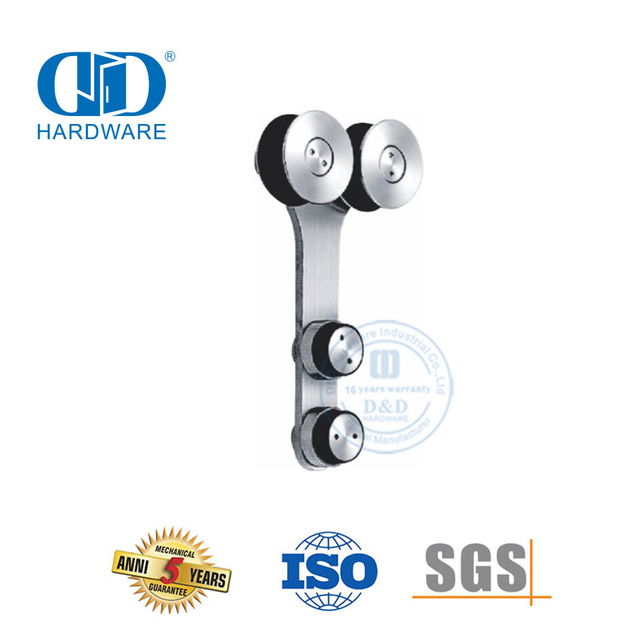 Colgador de puerta corredera, juego de accesorios de vidrio de acero inoxidable, accesorios de baño, montaje de vidrio para baño-DDGS100