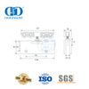 Abrazadera de puerta de acero inoxidable, puerta corredera de hierro, rodillo colgante, accesorios para muebles para puerta corredera doble-DDGS132