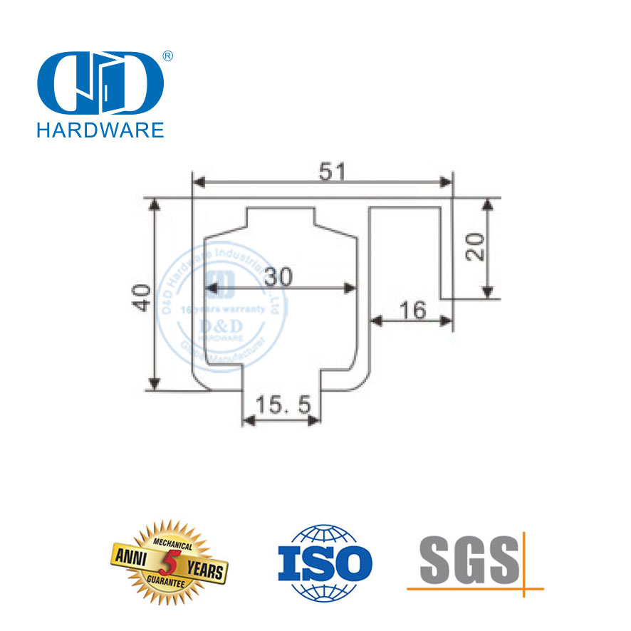 Accesorios de baño de pared divisoria de vidrio de acero inoxidable, herrajes para puertas corredizas para lavabo de baño-DDGS146