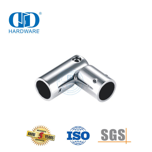 Accesorio de puerta de vidrio de acero inoxidable, conector de soporte de Panel, conector de soporte de barra de tubo para barandilla Stairway-DDSC028