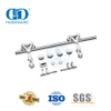 Kits de puertas dobles de gabinete de casa de acero inoxidable, herrajes para puertas de granero de vidrio deslizante, accesorios para puertas-DDBD047