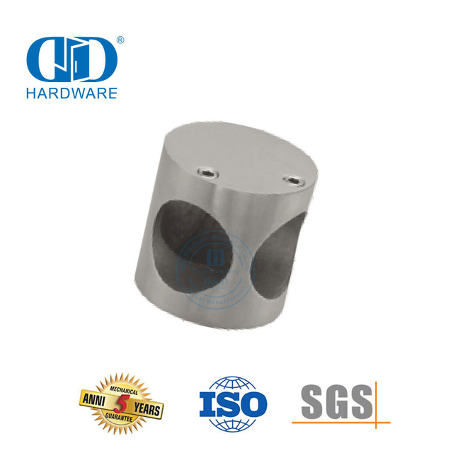 Conector de bisagra de ducha de vidrio de acero inoxidable Conector de tubo de conector de esquina de pared-DDWC007