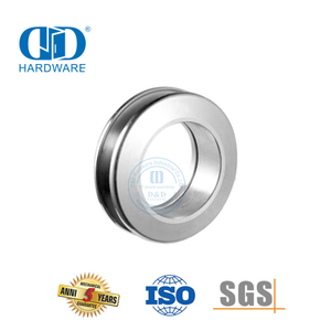 Perilla redonda de aluminio, herrajes para puertas corredizas de vidrio y acero inoxidable, manija de puerta con orificio pasante-DDSK017