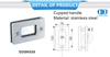 Herrajes para puertas corredizas de vidrio de acero inoxidable Puerta corrediza de vidrio Manija ahuecada tipo cuadrado-DDSK020