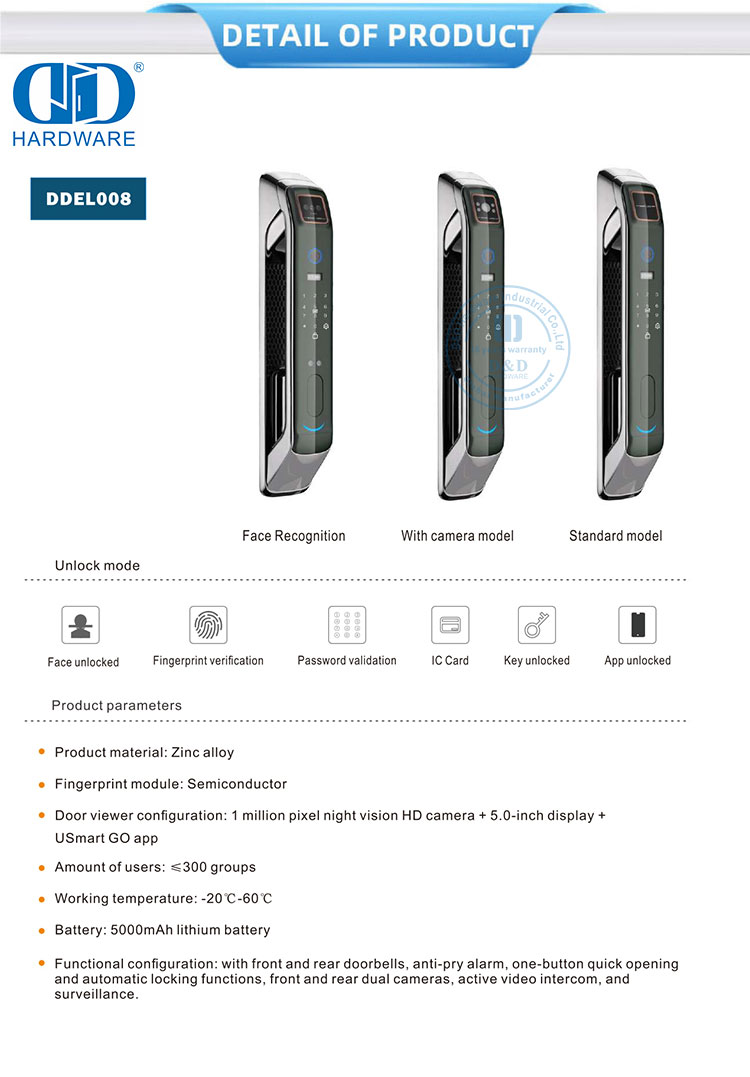 cerradura de puerta de reconocimiento