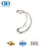 Tirador de acero inoxidable plateado tipo D espalda con espalda para puerta principal de vidrio Hardware-DDPH006