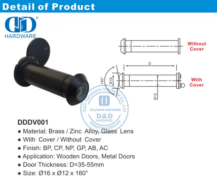 Visor de puerta Peephole 