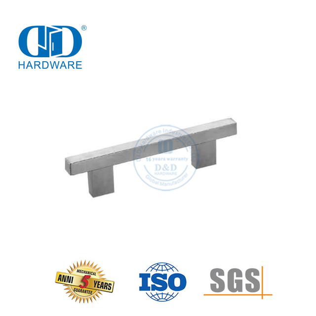  Manijas de gabinete de acero inoxidable cuadrado armario cajón tiradores de armario perilla de puerta de baño muebles cocina-DDFH018