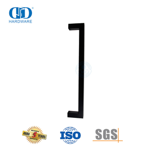 Tirador cuadrado de acero inoxidable de 12x12 mm para puerta de vidrio exterior de cuarto de ducha-DDPH034-MB